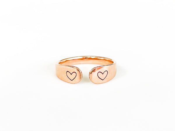 Minimalistic Heart Cuff Ring | Beauty Box South Africa